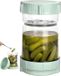 Bocaux en verre avec tamis et double fermeture, adaptés pour la mise en conserve de cornichons