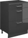 Vicco Commode Rion Antraciet Laqué Brillant/Antracite 60 x 46 cm