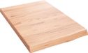 vidaXL - Wastafelblad - 40x60x(2-4) cm - Massief Eikenhout - Lichtbruin