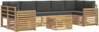 vidaXL Buiten bank set 8 st Wit en antracietkleurig Polyester
