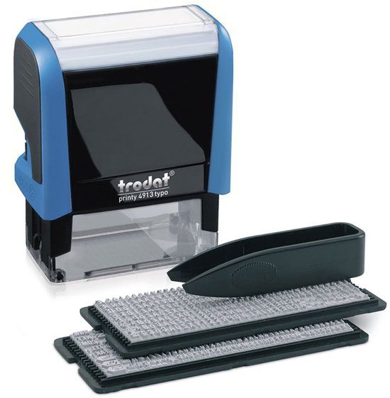 Trodat Printy 4913 Zelfkleurende Stempel Zwart 58x22mm