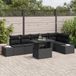vidaXL Banc de jardin - Ensemble - 4 places assises - Noir - Polyrotin