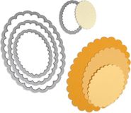 Sizzix Framelits Die Set Ovalen met kartelrand, 4 stuks