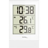 Technoline WS 9178 Station météo numérique - Blanc - Thermomètre intérieur/extérieur - Alimenté par batterie