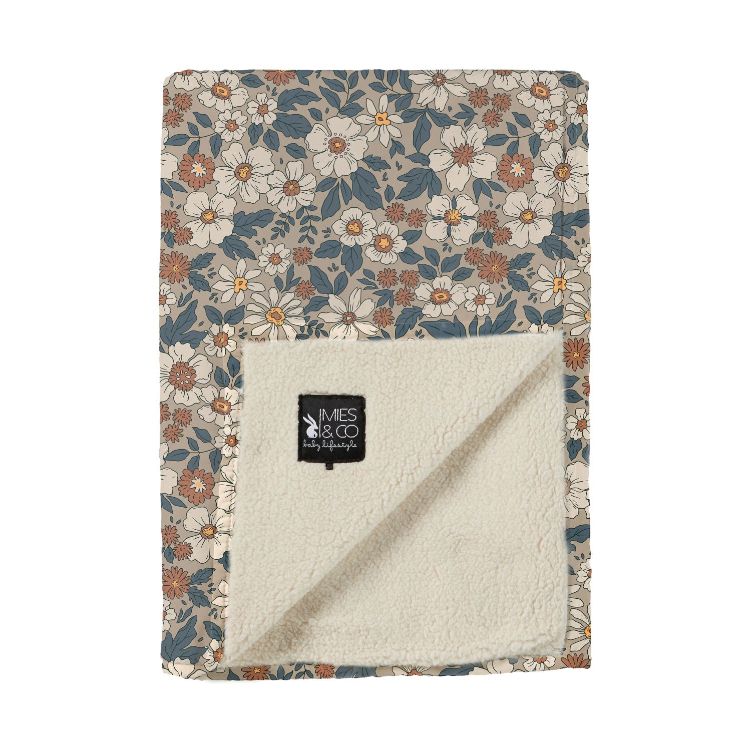Mies & Co Wild Flower Ledikantdeken Rust 110 x 140 cm - Beige