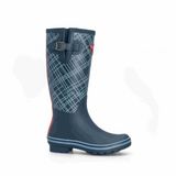 Rouchette Dameslaarzen Kilt Wellies Tall Blauw Geruit Synthetisch/Textiel Maat 38