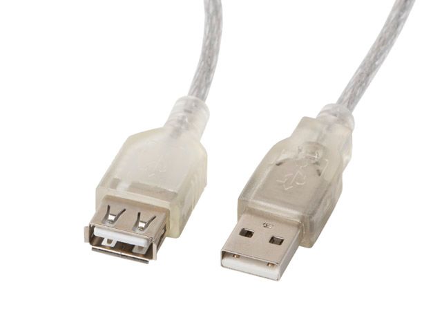 Lanberg USB-kabel 5m transparant