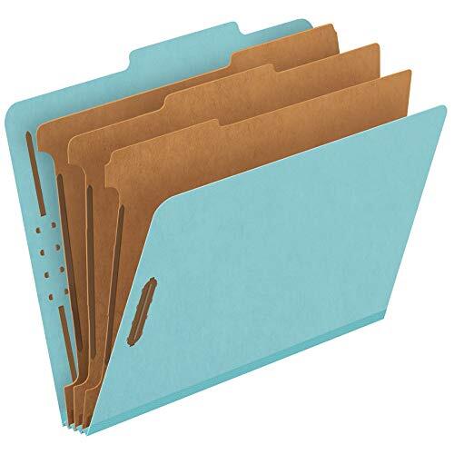 Pendaflex Pendaflex Classification Folders, Standaard, 3 tabbladen, bevestigingsopties, 2/5 Cut Tab, donkerblauw, letter, 10/BX (24096) Specialty blauw