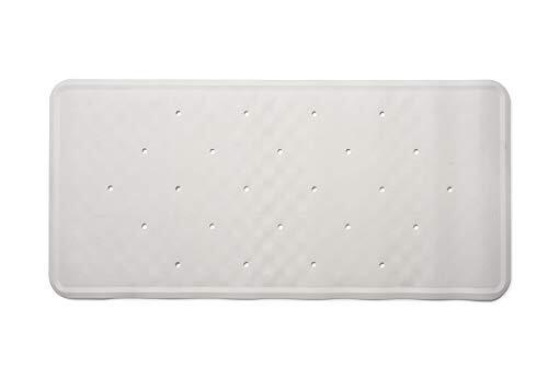 Croydex Hygiëne-n-Clean Badkuipmat, middelgroot, rubber, antibacterieel, 34 x 74 cm, wit