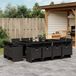 Prolenta Maison Exclusive - Tuinset voor buiten, 13-delig, met kussens, zwart, van polyrotan