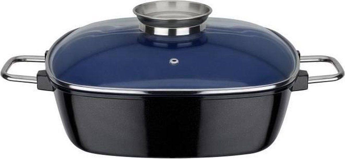 GSW Gourmet Inductie Greblon Kobaltcoatingpot - 28 x 28 cm