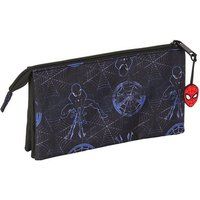 Safta Spiderman Attack Pennenetui voor kinderen, ideaal voor kinderen op schoolleeftijd, comfortabel en veelzijdig, kwaliteit en duurzaamheid, 22 x 3 x 12 cm, Zwart, M, Casual