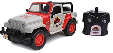 Jada Toys Jada - Jurassic Park Jeep Wrangler 1:16 met afstandsbediening, 2-kanaals