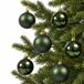 Decoris Kerstballen - 12x st - donkergroen - D8 cm - kunststof - mat/glans - kerstversiering