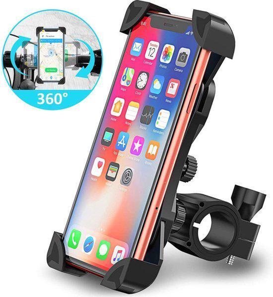 Uniroda Universele Smartphonehouder Fiets 360 Graden Rotatie - Telefoonhouder Fiets - Zwart