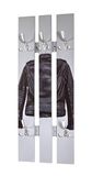 HAKU Wandkapstok roestvrijstaal-look, motief, Aluminium, MDF - Maat: B 40 cm x H 100 cm x D 9 cm, Stijl: Modern