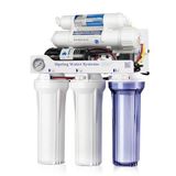 iSpring RCC1DP tankloos RO/DI-systeem met pomp, 5-traps deïonisatieomgekeerde osmose-waterfilter, krachtig 150 GPD tankloos RO-watersysteem voor aquaria met DI-waterfilter en pomp
