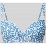 Marc O'Polo Bikinitop ' Shiny ' blauw / wit