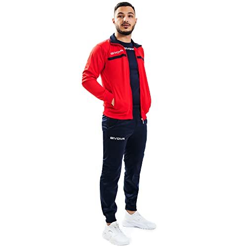 Givova Trainingspak met Full Zip - Rood/Blauw - Unisex
