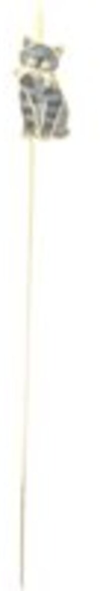 Merkloos / Sans marque Behave® Boekenlegger Kat Grijs Emaille 14 cm