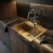 Pure.Sink Spoelbak 51x50 cm goud met kraangatbank PLX5150T-60