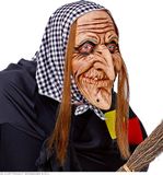 Widmann Lelijke Heks Masker Met Hoofddoek Beige Halloween Verkleedkleding