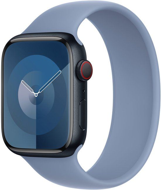Apple Siliconen solobandje voor de Apple Watch | 38/40/41/42 mm - Maat 7 - Winter Blue