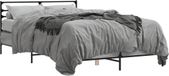Maison Exclusive - Cadre de lit, gris Sonoma, 120x190 cm, fabriqué en fibre de bois et métal