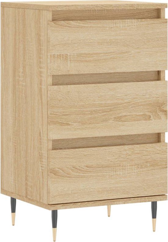 vidaXL Dressoir 40x35x70 cm Bewerkt Hout Sonoma Eikenkleurig