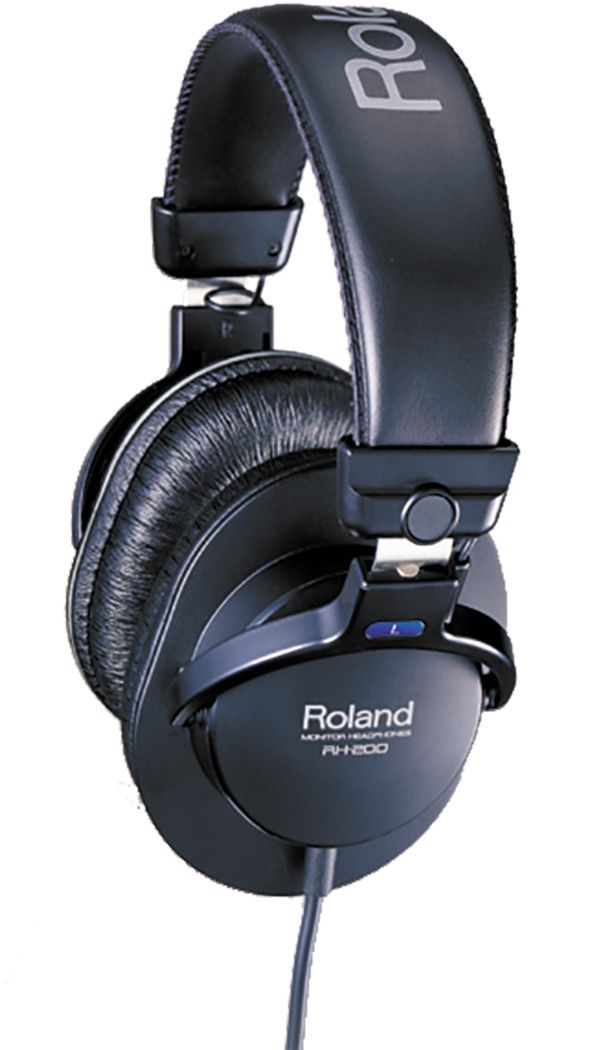 Roland RH-200 Headphones - Black - Wired - Over-Ear