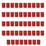 Cereria di Giorgio Liturgische eucharistische lamp, halve was, rood, 6,6 x 6,6 x 10 cm, 48 stuks