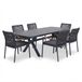 AVH-Collectie Vespera Salta dining tuinset 220x100xH74 cm 7 delig antraciet keramiek