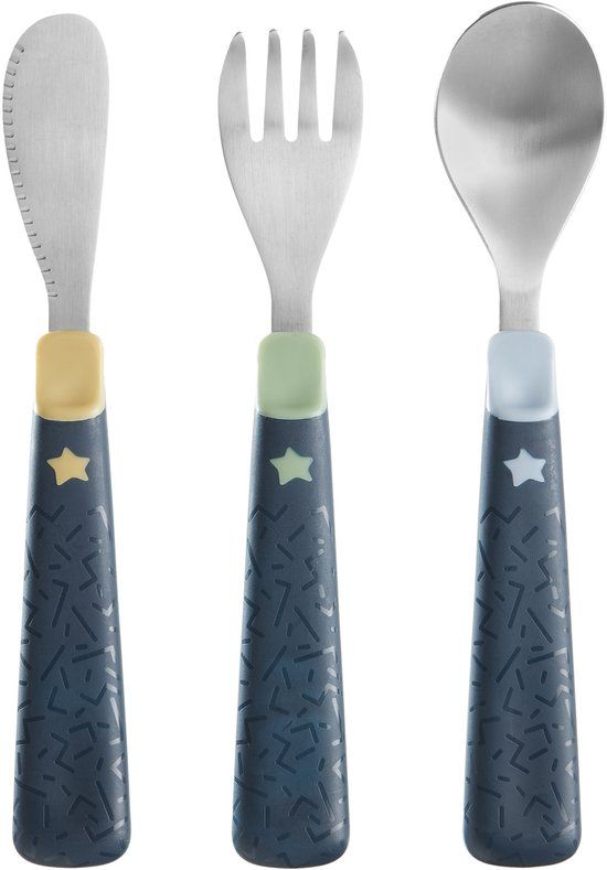 Tommee Tippee Eerste Kinderbestek Set - Vanaf 12 maanden - Roestvrij Staal - 3 Stuks