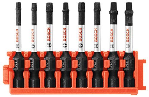 Bosch CCSSQV208 8-delige Impact Tough Square 2 In. Power Bits met Clip voor Custom Case System, 2 In