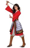Disguise Dames Mulan Hero Dress Deluxe kostuums in volwassen maat (1 stuk), Rood/uitstapje, effen (Getaway Solids), 8-10