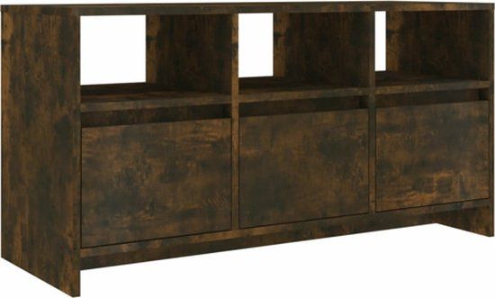 vidaXL Tv-meubel 102x37,5x52,5 cm bewerkt hout gerookt eikenkleurig