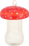 Best for Birds Voedersilo noten Fungi - vliegenzwam - rood - PVC/ijzer - 13 x 18 cm