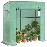 Outsunny Tuinkas PE, 196 x 77 x 178 cm, Groen