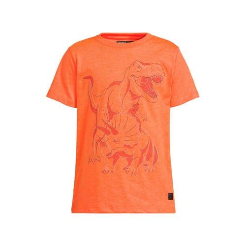 Orange Stars T-shirt oranje Jongens Katoen Ronde hals Printopdruk - maat 158/164