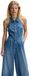 Lee 112376794 Wide Leg Jumpsuit sans manches Bleu L Femme