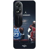 Oppo A38 Etui Jonge Jordan vs Oude Jordan Wees Legendarische Mand Maniacase