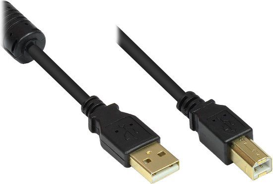 Alcasa GC-M0083 USB-kabel USB 2.0 5 m USB A USB B Zwart