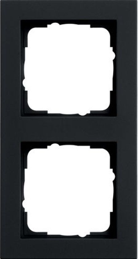 Gira E2 Afdekraam 2-voudig Mat Zwart 021209 | E2YCA