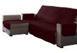 Estoralis - Bankhoes voor chaise longue, AVA, bescherming voor chaise longue, gevoerde arm, links, afmetingen -240 x 260 cm, rood