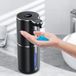 Sans marque Distributeur de savon automatique - Style gel - Noir 380ml - Infrarouge sans contact - 6 dosages & 1200mAh - Montage mural et sur table - Étanche IPX5 - Pour cuisine et salle de bain