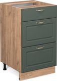Vicco Fame-Line Keukenonderkast – 50 cm, WB Marmer Groen-Goud Landhuis