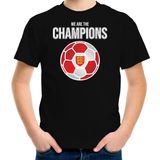 England EK/ WK supporter t-shirt - we are the champions met Engelse voetbal - noir - enfants - vêtements / chemise 134/140