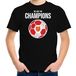 England EK/ WK supporter t-shirt - we are the champions met Engelse voetbal - noir - enfants - vêtements / chemise 134/140