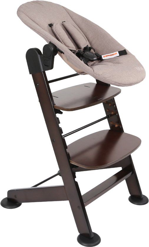 Novi at Home Novi Baby Kinderstoel 1-2 Grow - Meegroeistoel - Walnut/Hazel Melange
