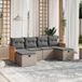 Maison Exclusive - Ensemble de meubles de jardin 6 pièces avec canapé et coussins, gris, en polyrotin
